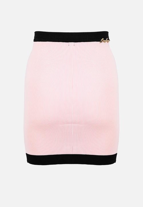 SISSY BOY - Francina: Knitted Skirt With Button Details - Light Pink