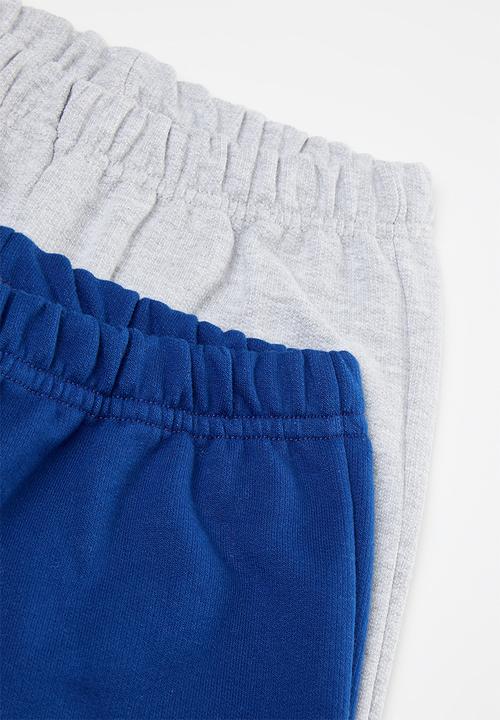 Pop Candy - 2 Pack shorts - grey & royal blue