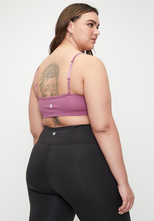 Cotton On - Plus Workout Crop-Red Violet