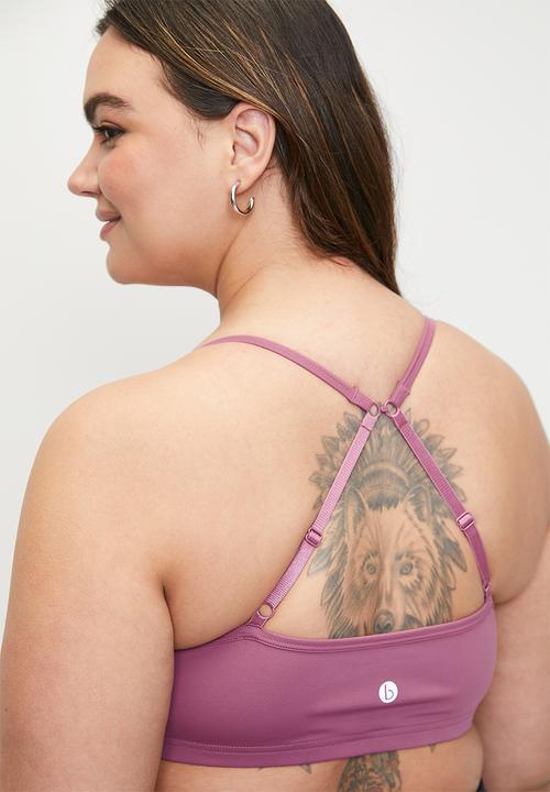 Cotton On - Plus Workout Crop-Red Violet