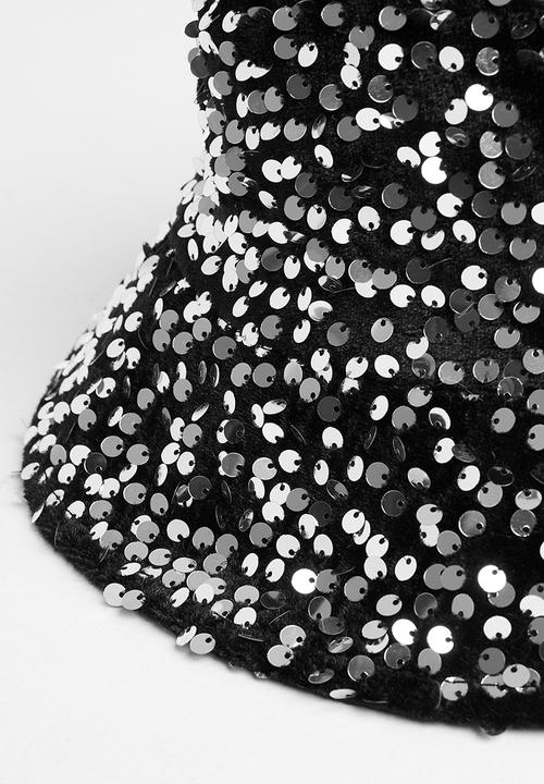 Superbalist - Sequin embellished beret - silver & black
