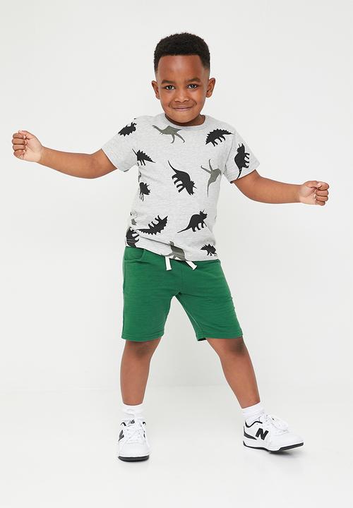 Pop Candy - Dino print tee - grey