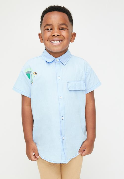 Pop Candy - Pocket button up shirt - blue