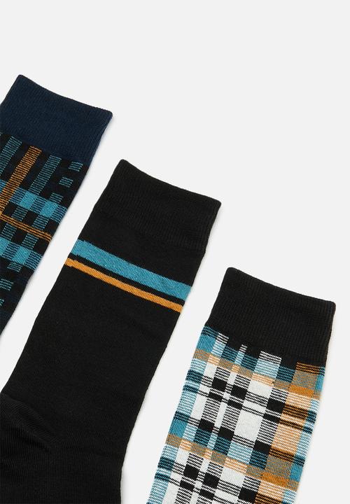 Ben Sherman - Bs Gift Socks Dufresne 3 Pack - Navy Check