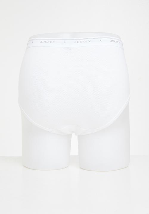 Jockey - 2 Pack eyelet y - front - Classic White