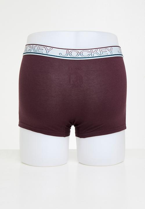 Jockey - 2 Pack New Gen Pouch Trunk  - Marina Blue/Deep Sangria