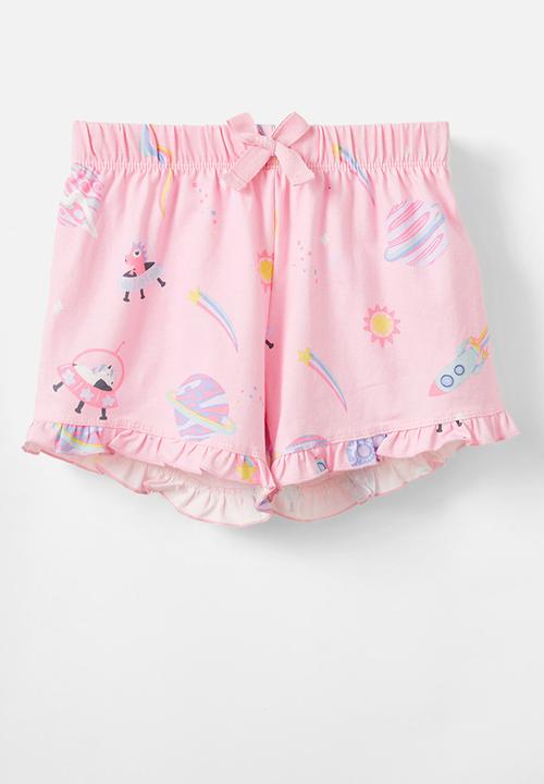 Cotton On - Stacey short sleeve flutter pyjama set - blush pink/unicorn space glow
