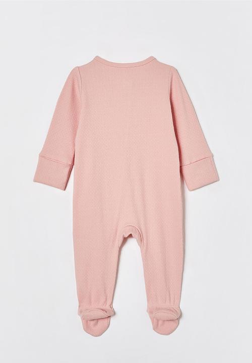 Cotton On - Organic pointelle zip romper - zephyr