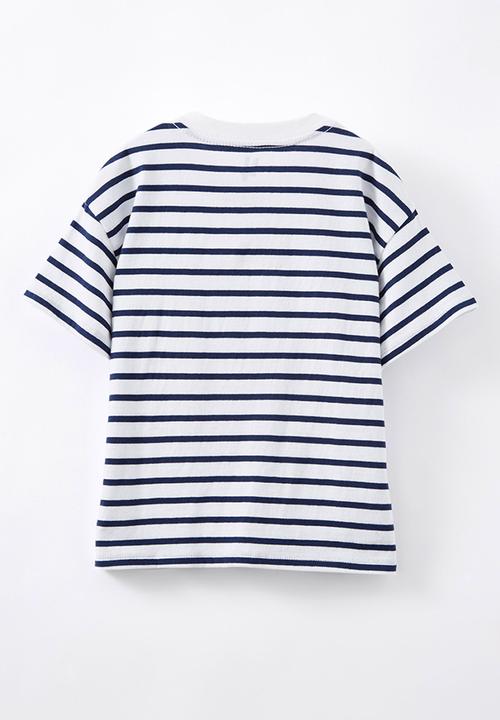 Cotton On - Livvy lux short sleeve tee - white in the navy stripe/heart