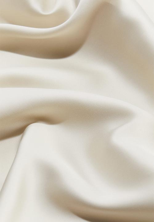 H&M - Satin double/king duvet cover set - light beige 