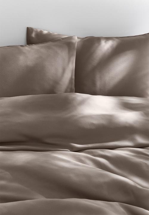 H&M - Satin double/king duvet cover set - mole