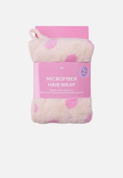 H&M - Microfibre hair towel - white dotted