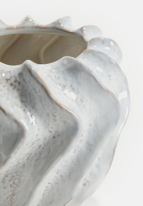 H&M - Stoneware vase - white