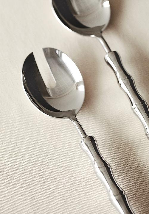 H&M - Metal salad servers - silver multi