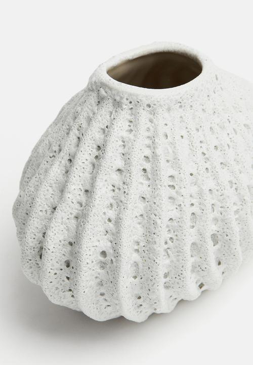 H&M - Small stoneware vase - white