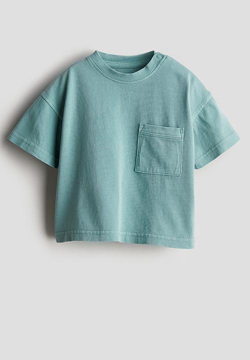 H&M - Washed-look T-shirt - turquoise