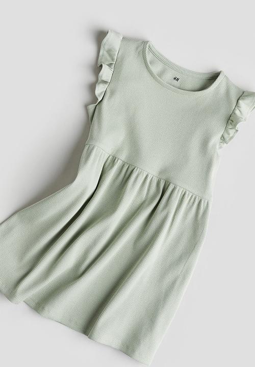 H&M - Ribbed jersey dress - light green