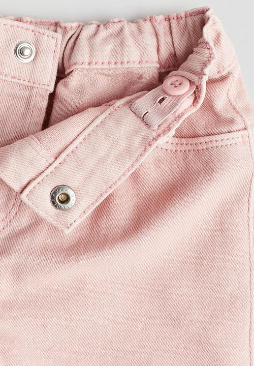 H&M - Denim shorts - light pink 