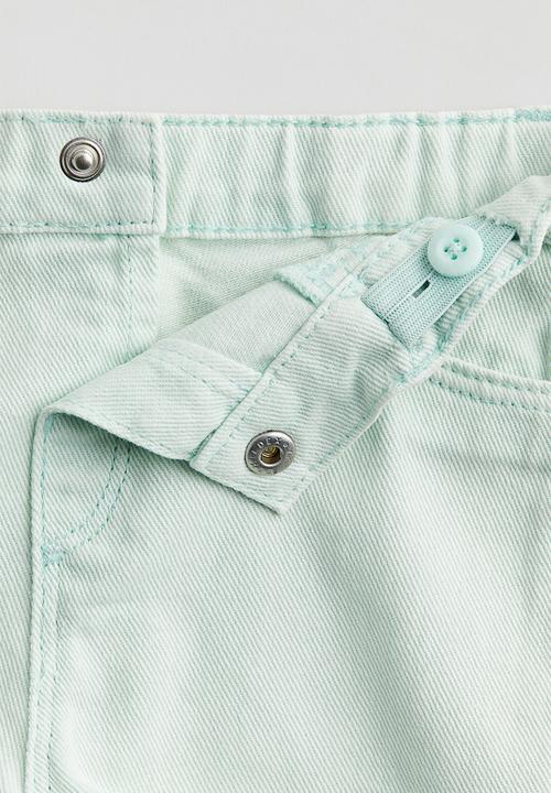 H&M - Denim shorts - light mint green