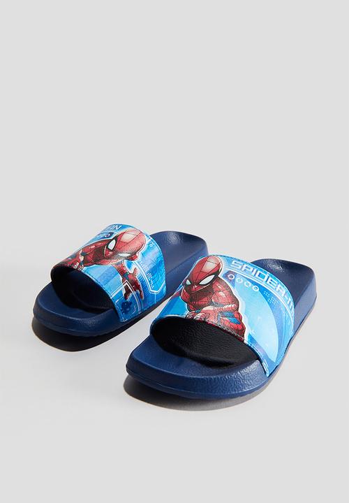 H&M - Printed pool shoes - dark blue spider-man
