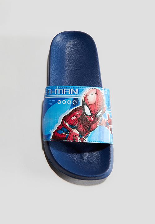 H&M - Printed pool shoes - dark blue spider-man