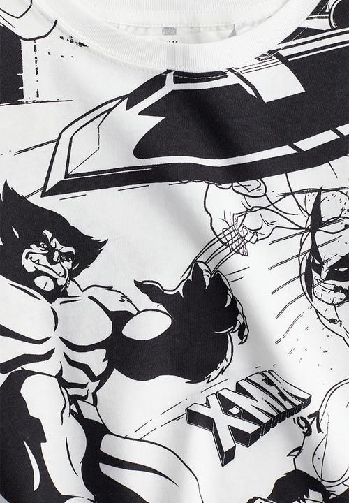 H&M - Printed t-shirt - white & x-men