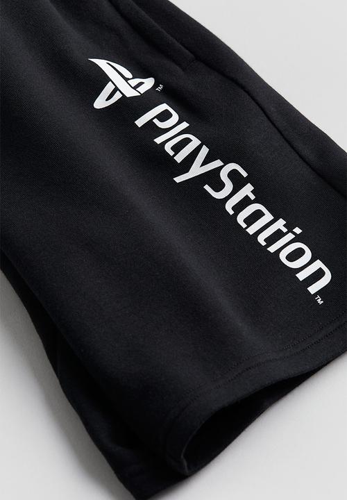H&M - Print-motif sweatshorts - black & playstation