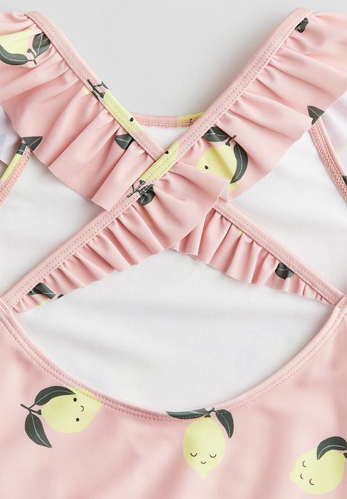H&M - Flounce-trimmed swimsuit - light pink