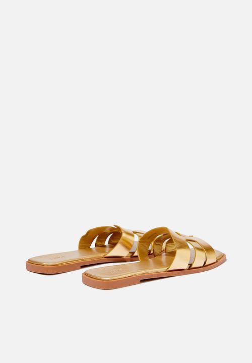 Cotton On - Sierra Woven Slide - Gold