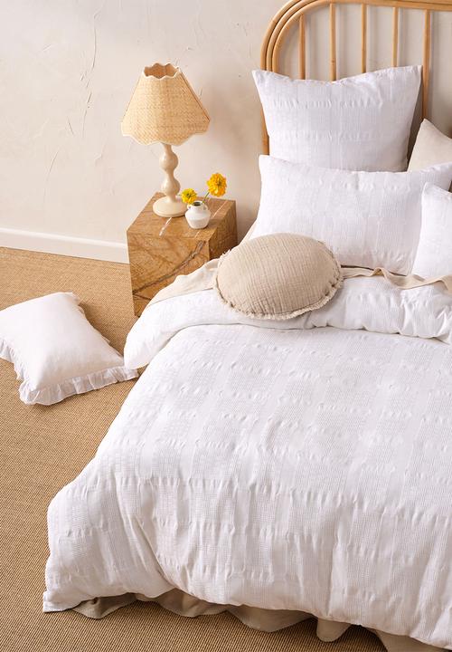 Linen House - Seren Duvet Cover Set - White