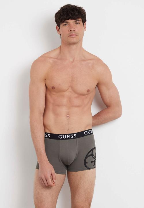 GUESS - Placed logo boxer trunk 3 pack - jet black