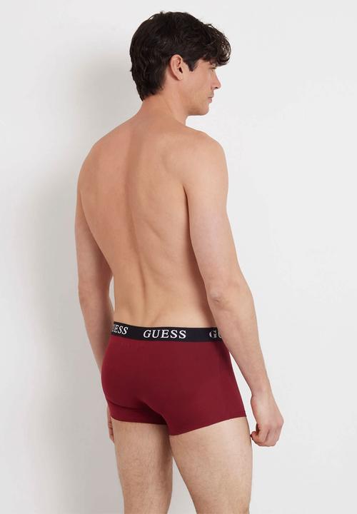 GUESS - Placed logo boxer trunk 3 pack - jet black
