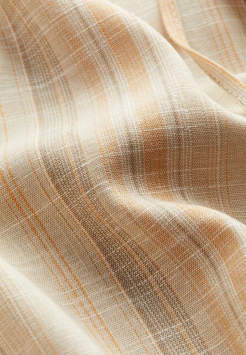 H&M - Linen-blend pull-on trousers - beige striped