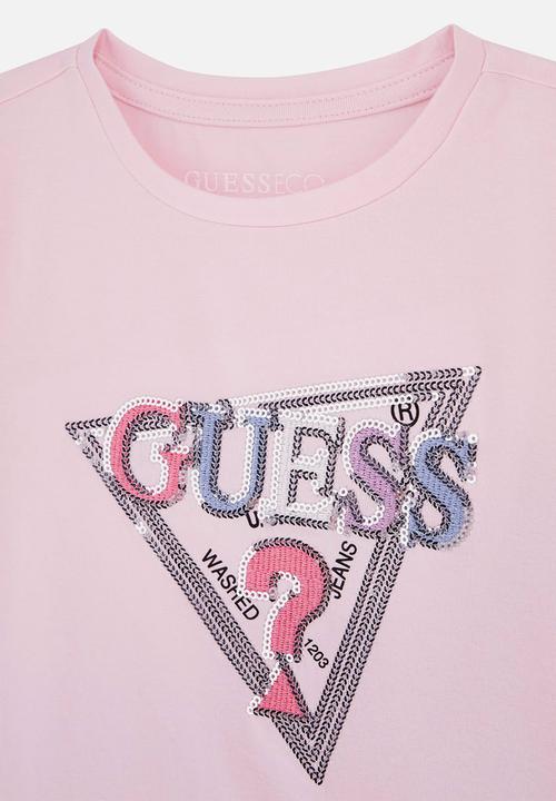 GUESS - Ss t-shirt - ballet pink