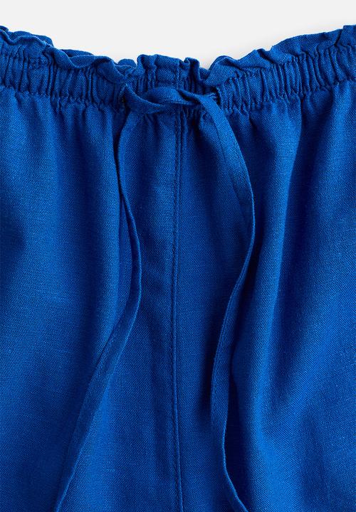 H&M - Linen-blend shorts - bright blue