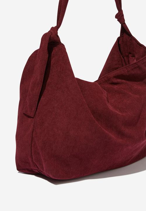 Rubi - Alex knotted slouchy tote - red cord