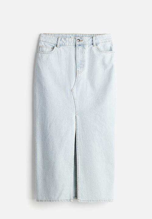 H&M - Midi denim skirt - light denim blue