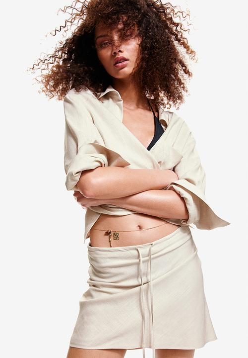H&M - A-line mini skirt - beige