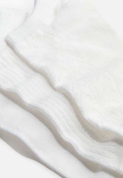 H&M - 7 Pack trainer socks - white