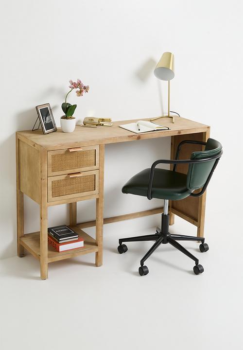 Sixth Floor - Quinn rattan desk-natural