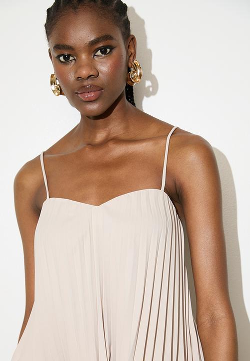 VELVET - Pleated asym hem cami - neutral