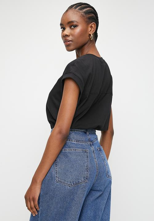 Superbalist - Extended shoulder tee - black