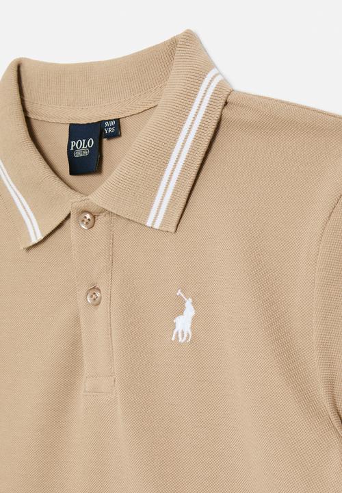 POLO - Boys owen jacquard ss golfer - taupe