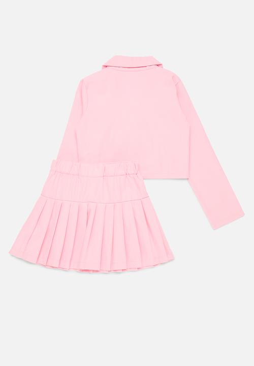 Pop Candy - Jacket & pleated skirt set - light pink