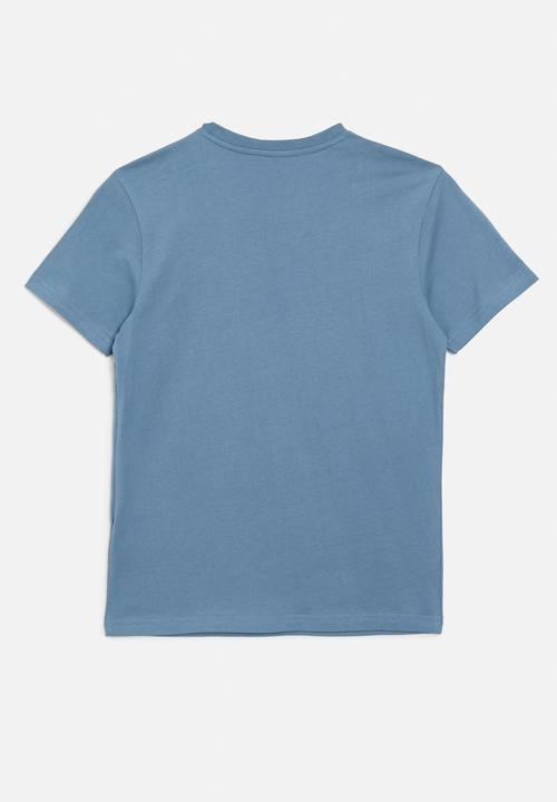 POLO - Boys bongani embroidered short sleeve tee - denim blue