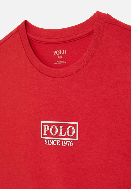 POLO - Boys gary printed short sleeve tee - samba red