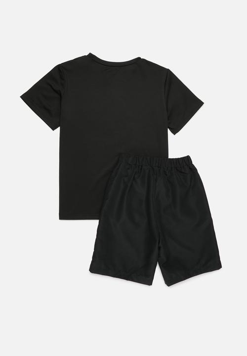 Pop Candy - Printed tee & short set - black