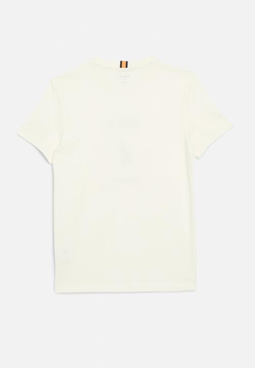 POLO - Boys cory crested tee - off white