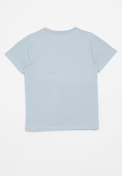 Pop Candy - Smiley print tee - light steel blue