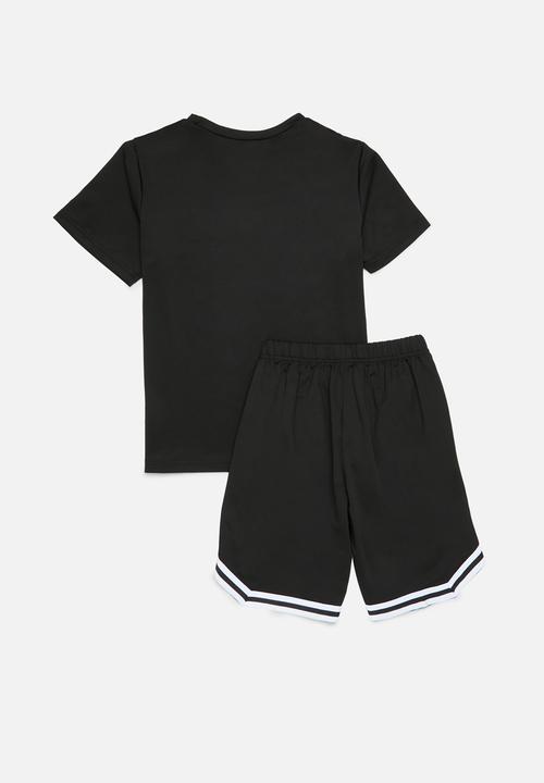 Pop Candy - NY crew tee & short set - black